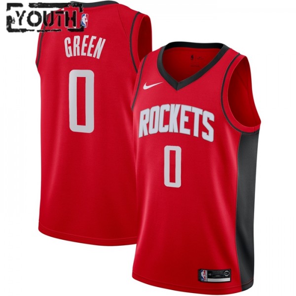 Houston Rockets Trikot Jalen Green 0 Nike 2022-23 Icon Edition Rot Swingman - Kinder